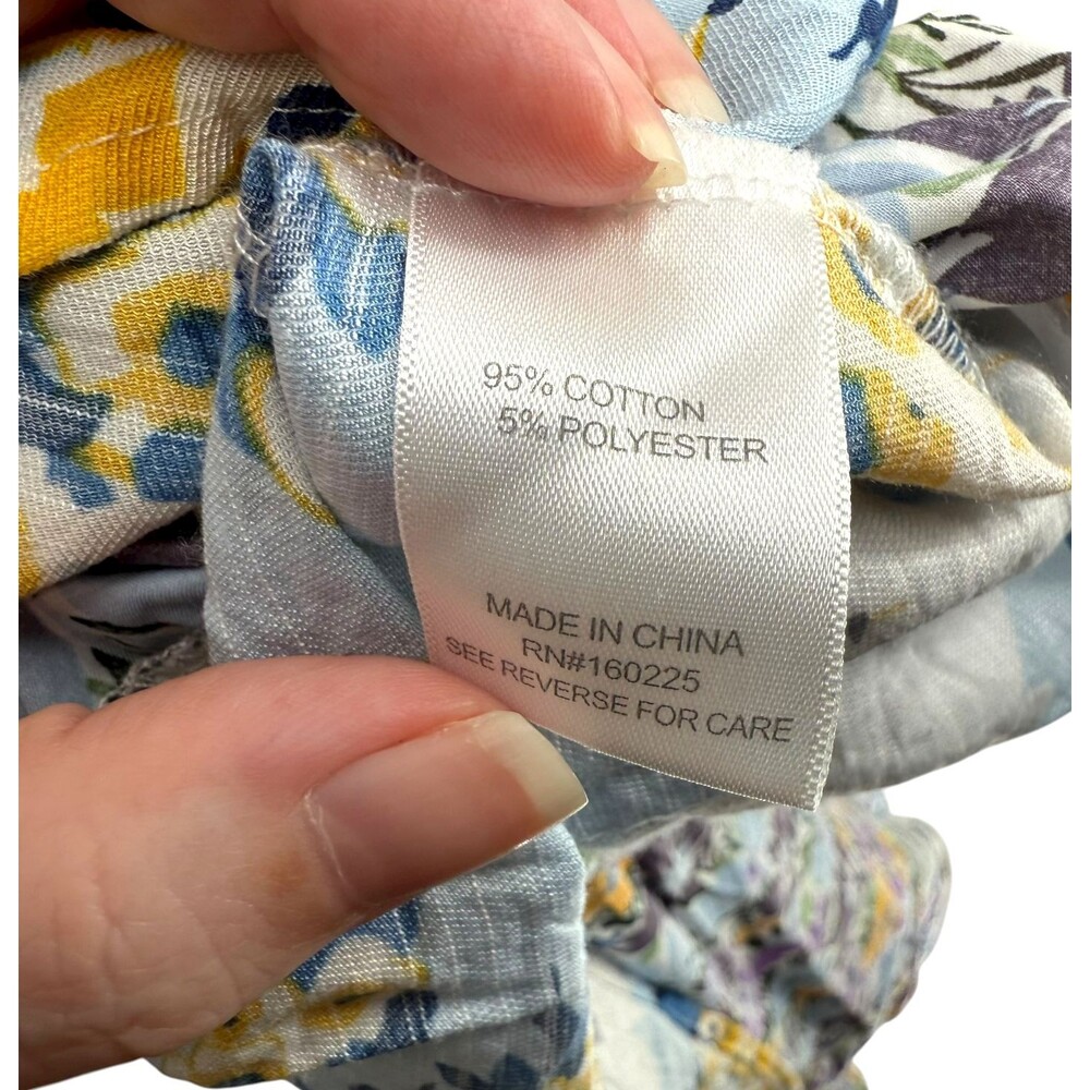 STITCH DROP Maxi Dress XL Ditsy Floral Sleeveless Smocked Pockets Side Zip Boho - Picture 14 of 15